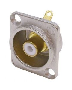 Neutrik Phono Chassis Socket White Solder Terminals Nf2d-9 Connector