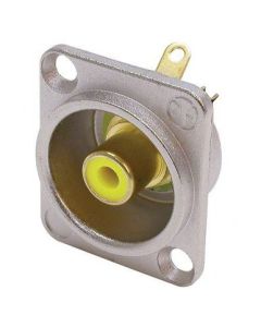 Neutrik Phono Chassis Socket Yellow Solder Terminals Nf2d-4 Connector