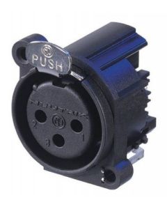 Neutrik Xlr 3 Pin Female Chassis A Series L/hand Mount Nc3fahl1-d