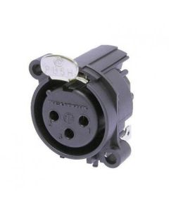 Neutrik Nc3faah2 Xlr 3p Female Chassis Aa Series Shell/gnd Connector