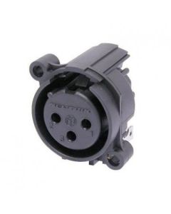 Neutrik Xlr 3 Pin Female Chassis Aa Series Without Latch Nc3faah1-0