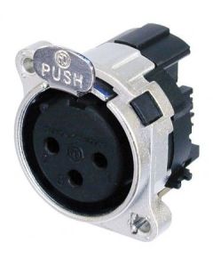 Neutrik Nc3fbh1-d Xlr 3 Pin Female Chassis B Series Horz