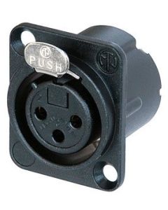 Neutrik Nc3fd-lx-bag Xlr 3 Pin Female Chassis Dlx Black Connector