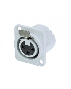 Neutrik Nc3fd-lx Xlr 3 Pin Female Chassis Dlx Series White Connector