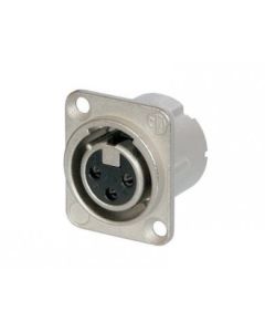 Neutrik Xlr 3 Pin Female Chassis Dlx Series No Latch Nc3fd-lx-0