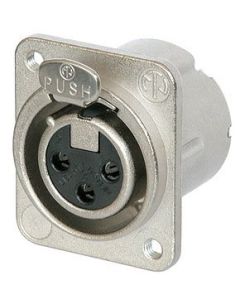 Neutrik Xlr 3 Pin Female Chassis Dlx Tapped Holes Nc3fd-lx-m3