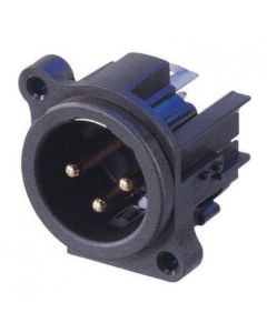 Neutrik Xlr 3 Pin Male Chassis A Series Vert, Nc3mav Connector