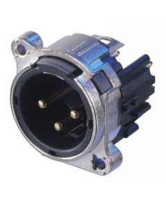 Neutrik Xlr 3 Pin Male Chassis B Series Vertical Nc3mbv Connector