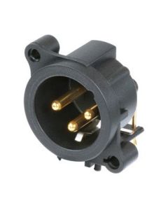 Neutrik Xlr 3 Pin Male Chassis A Series Nc3maah-1 Connector