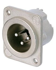 Neutrik Xlr 3 Pin Male Chassis Dlx Series 3mm Tapped Hole Nc3md-lx-m3