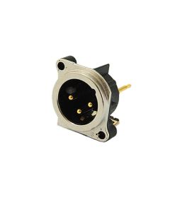 Neutrik Nc3mbv-sw Xlr 3 Pin Male Chassis Connetor