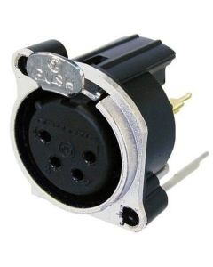 Neutrik Xlr 4 Pin Female Chassis B Series Vertical Nc4fbv-d Connector