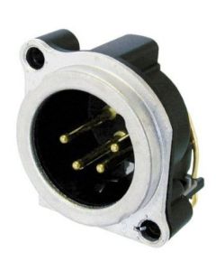 Neutrik Xlr 4 Pin Male Chassis B Series Nc4mbh Connector
