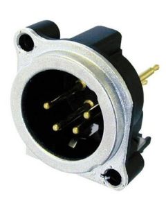 Neutrik Xlr 4 Pin Male Chassis H/pcb Gold Contacts Nc4mbv Connector
