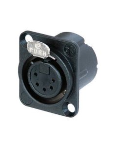 Neutrik Xlr 5 Pin Female Blackbody Gold Pins Nc5fd-lx-b Connector