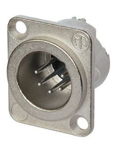 Neutrik Xlr 5 Pin Male Chassis Dlx Series Nc5md-lx Connector