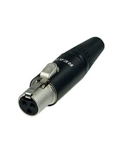 Neutrik Tiny 3 Pole Xlr Female Cable Black Body Rt3fc-b Connector