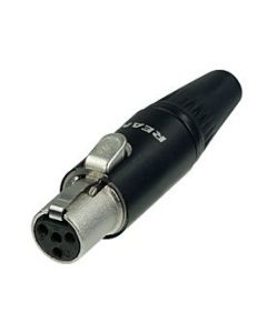 Rean Tiny 4 Pole Xlr Female Cable Black Body Rt4fc-b Connector