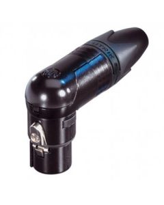 Neutrik Xlr 3 Pin Female Right Angle Cable Black Body Nc3frx-bag