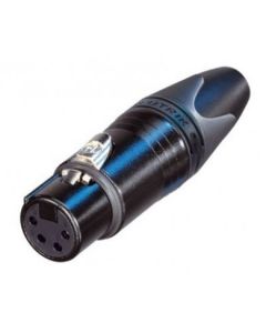 Neutrik Nc4fxx-b Xlr 4 Pin Female Connector Black Body Gold Contact