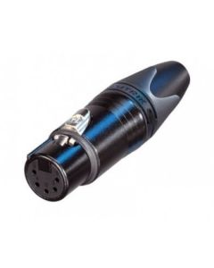 Neutrik Xlr 5 Pin Female Cable Black Body Gold Pins Nc5fxx-b
