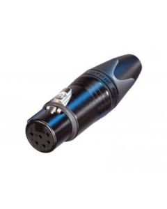Neutrik Nc6fxx-b Xlr 6 Pin Female Cable Bk/shell G/con Connector