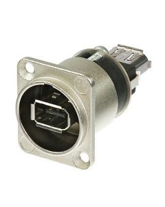 Neutrik Firewire 1394 Adaptor Female A To A D/chassis Na1394-6-w
