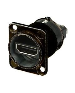 Neutrik Hdmi Adaptor Feedthrough 19 Pole D/chassis Nahdmi-w-b
