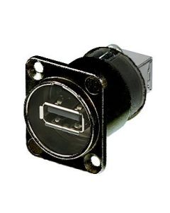 Neutrik Usb Adaptor Black Reversible A To B D/chassis Nausb-w-b