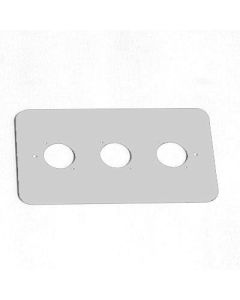 Double Gang Plate Silver Punched For 3 X Xlr Rounded Corners 86511-rcs