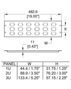 1u Rack Panel Punched For 6 X Iecs R1268/1uk/719