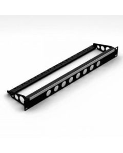 1u Rack Panel Punched For 8 D Series Connectors With Cable Management R2269/1uk-08
