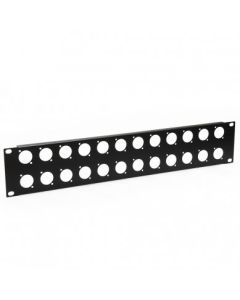 2u 19-inch Rack Panel Punched For 24 X Xlr Or Speakon, R1269/2uk/24