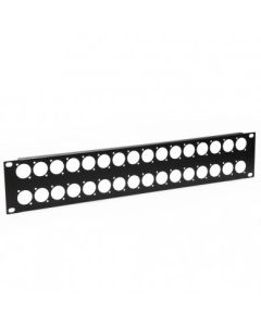 2u 19-inch Rack Panel Punched For 32 X Xlr Or Speakon, R1269/2uk/32