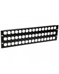 3u 19-inch Rack Panel Punched For 48 X Xlr Or Speakon, R1269/3uk/48
