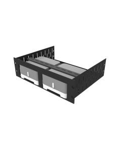 3u Vented Rack Shelf & Magnetic Faceplate For 2 X Sonos Zp120 (connect:amp) R1498/3uk-sonoszp120