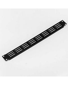 1u Rack Panel, Flanged Vented Black, R1279/1uk
