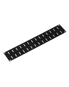 2u Rack Panel, Aluminium Flat Vented Black, R1275/2uvk