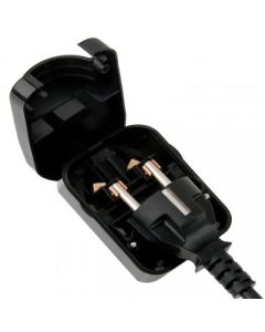 Scp3 Uk Plug Converter Black 13a For 3 Pin Schuko With Earth Scp3-bk-r-13a