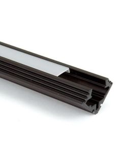 Black 1m 19mm Aluminium Extrusion Corner Profile For Led Flex
