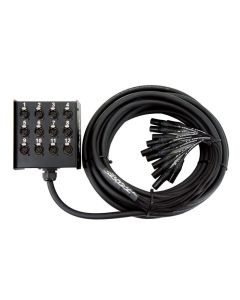 25m 8 Way Male - Female Xlr Multicore Stage Box To Braided Tails