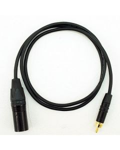 1m Stealth Series Patch Signal Lead Rca Black - Mxlr