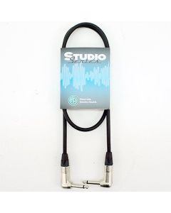 2m Studio Series Lo Noise Guitar Instrument Lead Right Angled Connector