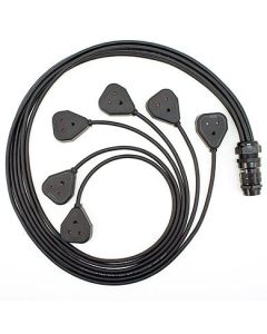 0.5m Stealth Series 6 Way Mains Lead 19 Pin Female To 6 15 Amp Sockets