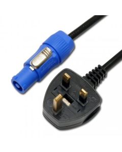 Power Lead 2m Uk Plug 1mm Fused 13a To Nac3fca Powercon Lepuk2fca