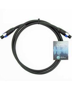2m Pa Speaker Lead 4mm 4 Core Cable Speakon Connectors, Studio Series