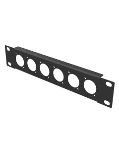 9.5" Rack Panel 1u For 6 D-connectors Black R1269-905/1uk/06