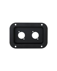 Recess Dish Punched For 2 X D-series Connectors Black D0604k