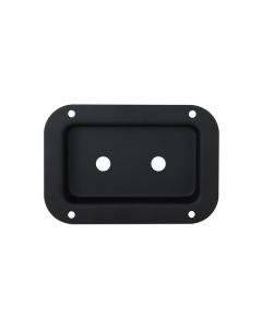 Recess Dish Punched For 2 X Jack Sockets Black D0607k