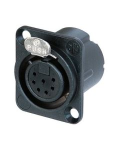 Neutrik Nc7fd-lx -b Xlr 7 Pin Female Chassis Lx Series Connector